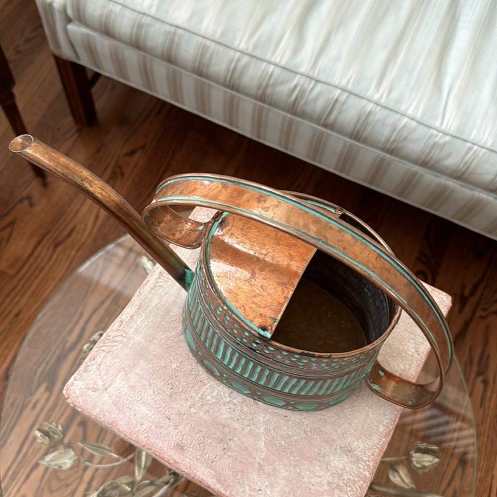 Robert Allen Copper & Teal water can - Picture 3 of 7